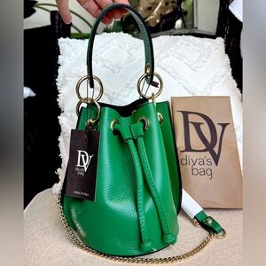 DIVA’S BAG Made in ITALY Genuine Leather bucket bag
